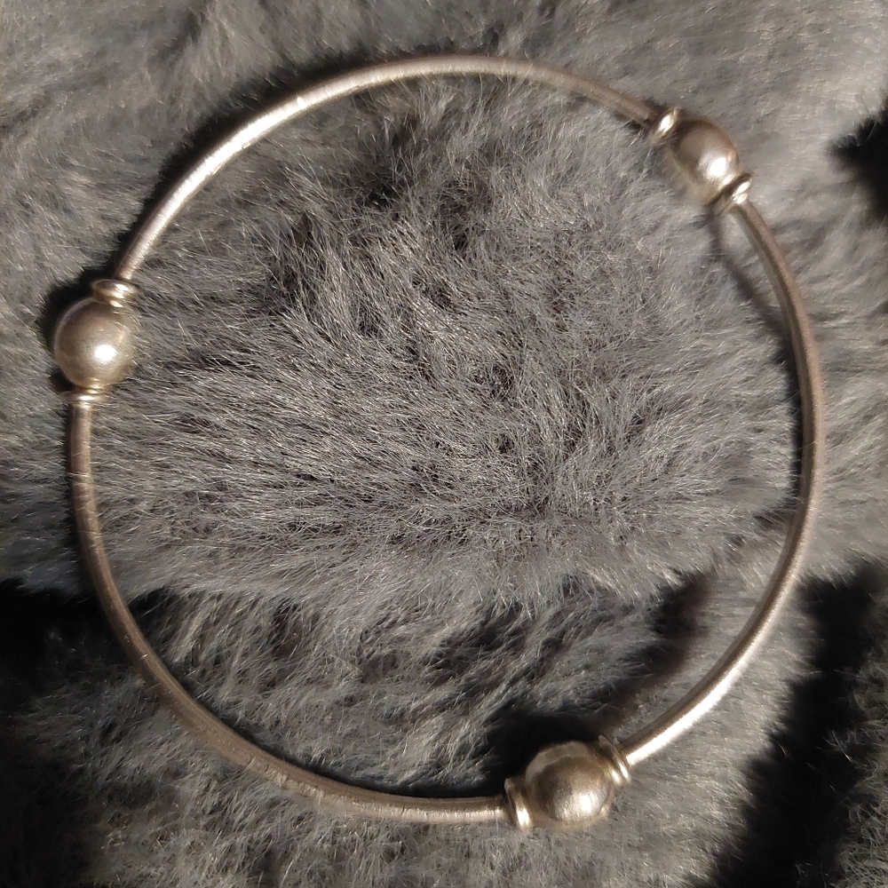 Sterling Silver Bangle Bracelet 7 3/4"
